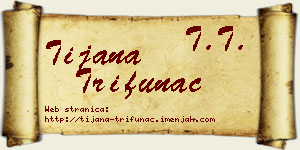 Tijana Trifunac vizit kartica